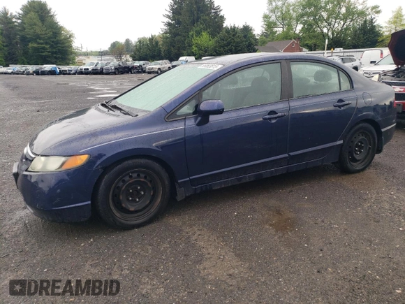 2008 Honda Civic LX with VIN 1HGFA16588L114789, listed as a Copart auction lot 55863815 with 197,062 mi miles and Clean Title. Bid and sale history available at DreamBid. Image 1.