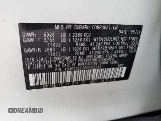 2024 Subaru Outback Wilderness with VIN 4S4BTGUD9R3295242, listed as a Copart auction lot 61982425 with 9,530 mi miles and Salvage title. Bid and sale history available at DreamBid. Image 13.