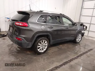 2016 Jeep Cherokee Limited with VIN 1C4PJMDS3GW296279, listed as a IAAI auction lot 41914810 with 124,886 mi miles and . Bid and sale history available at DreamBid. Image 4.