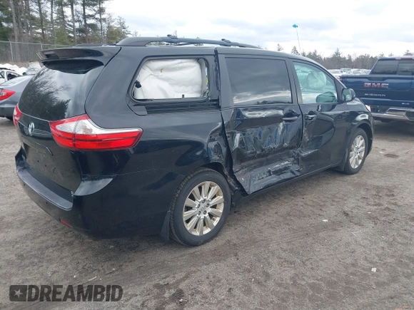2015 Toyota Sienna Ltd with VIN 5TDDK3DC5FS125017, listed as a IAAI auction lot 41856928 with 116,597 mi miles. Bid and sale history available at carsss.com. Image 4.