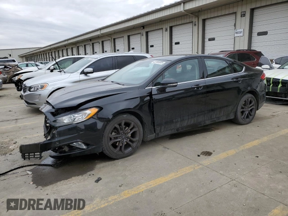 2018 Ford Fusion SE with VIN 3FA6P0T97JR133488, listed as a Copart auction lot 42704905 with 100,553 mi miles and Salvage Title. Bid and sale history available at carsss.com. Image 1.