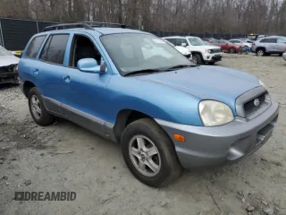 2003 Hyundai Santa Fe GLS with VIN KM8SC73D53U525667, listed as a Copart auction lot 46217945 with 160,469 mi miles and Salvage Title. Bid and sale history available at carsss.com. Image 4.