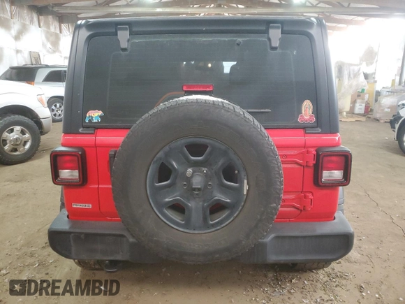 2020 Jeep Wrangler Unlimited Sport with VIN 1C4HJXDN5LW130646, listed as a Copart auction lot 88089985 with 66,244 mi miles and Salvage title. Bid and sale history available at DreamBid. Image 6.