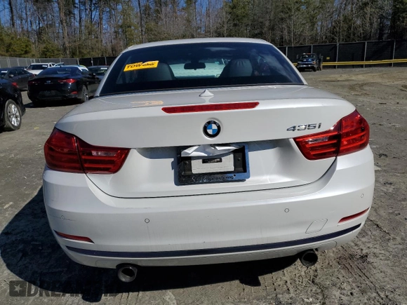 2015 BMW 4 Series 435i with VIN WBA3T3C55FP737964, listed as a Copart auction lot 45462005 with Not Provided miles and Salvage Title. Bid and sale history available at carsss.com. Image 6.