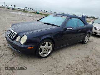 2001 Mercedes-Benz CLK 320/430 with VIN WDBLK70G81T062614, listed as a Copart auction lot 74614314 with Not Provided miles and Salvage Title. Bid and sale history available at carsss.com. Image 1.