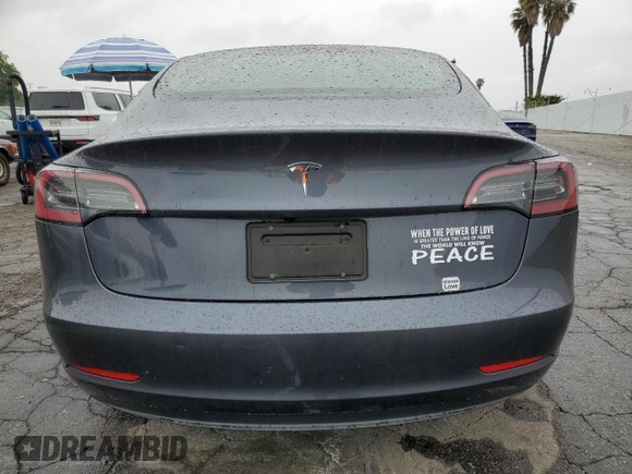 2023 Tesla Model 3 with VIN 5YJ3E1EA2PF708297, listed as a Copart auction lot 47982675 with 16,246 mi miles and Salvage title. Bid and sale history available at DreamBid. Image 6.