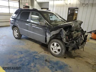 2008 Kia Sportage LX with VIN KNDJF724387504296, listed as a Copart auction lot 46443765 with 0 mi miles and Salvage Title. Bid and sale history available at carsss.com. Image 4.