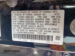 2020 Honda CR-V EX-L z VIN 2HKRW1H89LH425603, wystawiony jako Copart lot #51629775 z przebiegiem 69 055 mil mil oraz Szkoda całkowita • Salvage title. Historia ofert i sprzedaży dostępna na DreamBid. Obrazek 13.