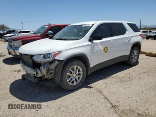 2020 Chevrolet Traverse LS z VIN 1GNERFKW5LJ204475, wystawiony jako Copart lot #49001335 z przebiegiem 188 006 mil mil oraz Szkoda całkowita • Salvage title. Historia ofert i sprzedaży dostępna na DreamBid. Obrazek 1.