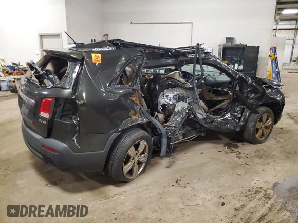 2012 Kia Sorento EX with VIN 5XYKU4A23CG247533, listed as a Copart auction lot 44208935 with 0 mi miles and Salvage Title. Bid and sale history available at carsss.com. Image 3.