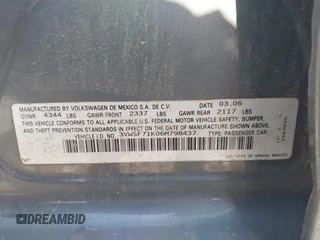 2006 Volkswagen Jetta 2.5L z VIN 3VWSF71K06M798437, wystawiony jako IAAI lot #42559453 z przebiegiem 169 485 mil mil oraz . Historia ofert i sprzedaży dostępna na DreamBid. Obrazek 9.