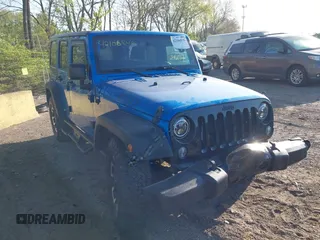 2016 Jeep Wrangler Unlimited Sport with VIN 1C4BJWDG1GL282397, listed as a IAAI auction lot 42106846 with 106,339 mi miles and . Bid and sale history available at DreamBid. Image 1.