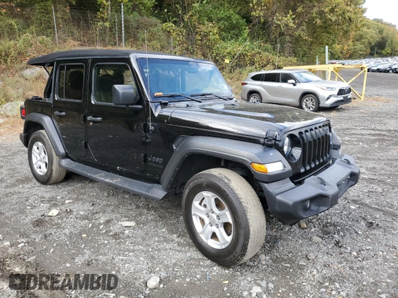 2022 Jeep Wrangler Unlimited High Tide with VIN 1C4HJXDG0NW180276, listed as a Copart auction lot 75798804 with 30,696 mi miles and Salvage Title. Bid and sale history available at DreamBid. Image 4.