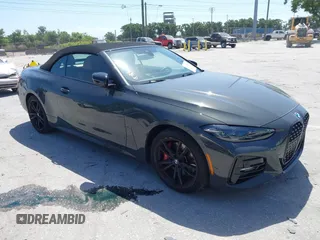 2024 BMW 4 Series 430i xDrive with VIN WBA43AT02RCR23583, listed as a IAAI auction lot 42182853 with 11,885 mi miles and . Bid and sale history available at carsss.com. Image 1.