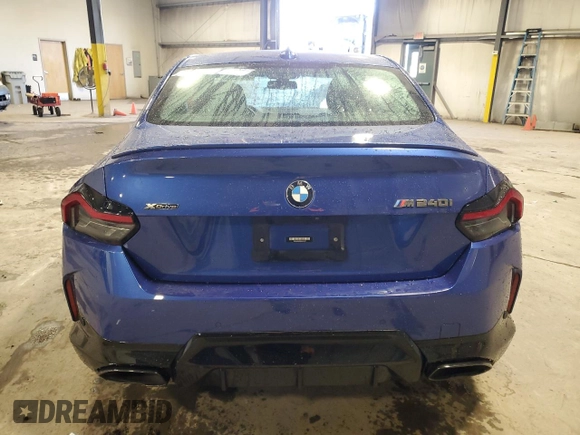 2022 BMW 2 Series M240i xDrive with VIN 3MW53CM02N8C48477, listed as a Copart auction lot 81042554 with 46,686 mi miles and Salvage Title. Bid and sale history available at carsss.com. Image 6.