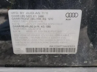 2016 Audi Q5 Premium with VIN WA1C2AFP7GA083006, listed as a Copart auction lot 43183285 with 0 mi miles and Salvage Title. Bid and sale history available at carsss.com. Image 15.