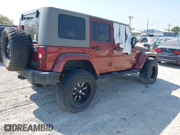 2008 Jeep Wrangler Unlimited Sahara with VIN 1J4GA591X8L537550, listed as a IAAI auction lot 40281739 with 145,388 mi miles and . Bid and sale history available at DreamBid. Image 4.