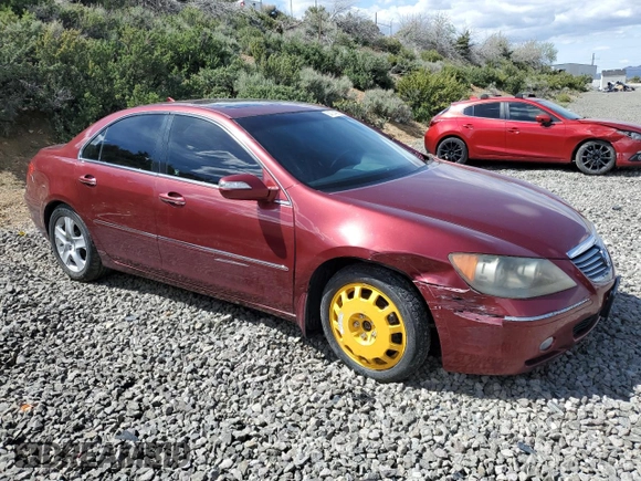 2006 Acura RL with VIN JH4KB16546C000035, listed as a Copart auction lot 57074865 with 206,692 mi miles and Salvage title. Bid and sale history available at DreamBid. Image 4.