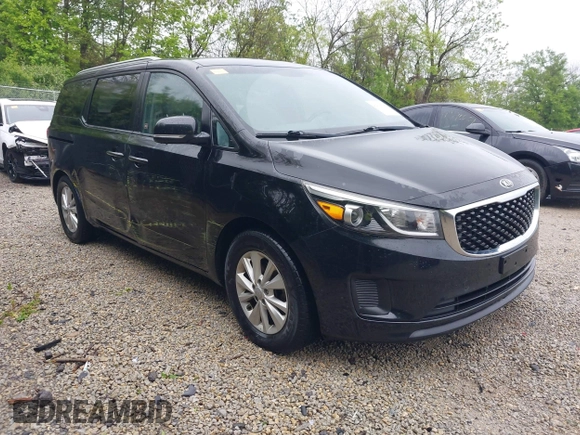 2016 Kia Sedona LX with VIN KNDMB5C15G6163280, listed as a IAAI auction lot 42192788 with 116,516 mi miles and . Bid and sale history available at DreamBid. Image 1.