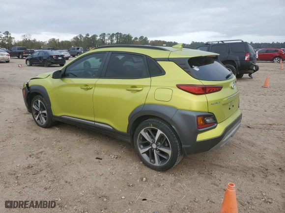 2019 Hyundai Kona Ultimate with VIN KM8K53A50KU274540, listed as a Copart auction lot 84344054 with 61,229 mi miles and Salvage Title. Bid and sale history available at carsss.com. Image 2.
