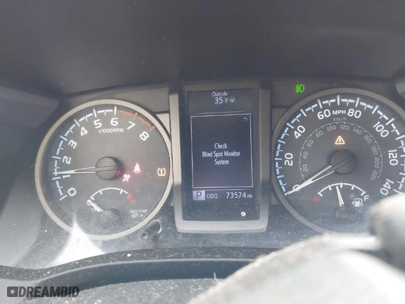 2019 Toyota Tacoma 4WD SR with VIN 3TMCZ5AN6KM199663, listed as a IAAI auction lot 41429013 with 73,574 mi miles. Bid and sale history available at carsss.com. Image 7.