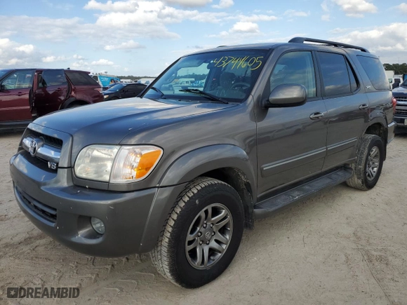 2006 Toyota Sequoia SR5 with VIN 5TDZT34A16S272775, listed as a Copart auction lot 43744605 with 170,914 mi miles and Salvage Title. Bid and sale history available at carsss.com. Image 1.