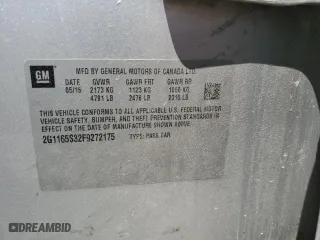 2015 Chevrolet Impala LTZ with VIN 2G1165S32F9272175, listed as a Copart auction lot 60455194 with 0 mi miles and Salvage Title. Bid and sale history available at carsss.com. Image 13.