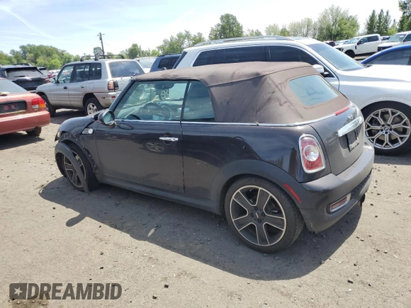 2013 MINI Convertible S with VIN WMWZP3C51DT551373, listed as a Copart auction lot 57878745 with 110,181 mi miles and Salvage title. Bid and sale history available at DreamBid. Image 2.