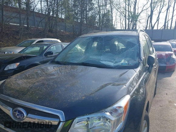 2015 Subaru Forester 2.5i with VIN JF2SJABCXFH599231, listed as a IAAI auction lot 42166220 with 60,409 mi miles and . Bid and sale history available at DreamBid. Image 6.