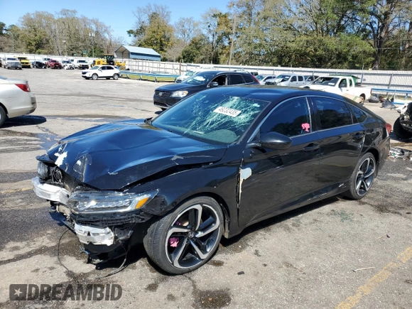 2018 Honda Accord Sedan Sport 1.5T with VIN 1HGCV1F37JA020460, listed as a Copart auction lot 49232435 with 163,570 mi miles and Salvage Title. Bid and sale history available at carsss.com. Image 1.