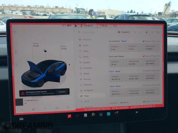 2024 Tesla Model 3 z VIN 5YJ3E1EA0RF782725, wystawiony jako IAAI lot #42248130 z przebiegiem 40 776 mil mil oraz . Historia ofert i sprzedaży dostępna na DreamBid. Obrazek 7.
