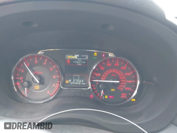 2016 Subaru WRX with VIN JF1VA1B63G9815217, listed as a IAAI auction lot 42192647 with 125,902 mi miles and . Bid and sale history available at DreamBid. Image 7.