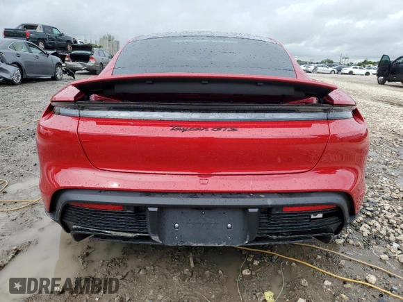 2024 Porsche Taycan GTS with VIN WP0AD2Y11RSA47589, listed as a Copart auction lot 73954444 with 4,452 mi miles and Salvage Title. Bid and sale history available at DreamBid. Image 6.