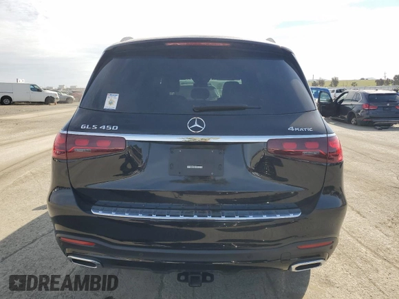 2024 Mercedes-Benz GLS 450 with VIN 4JGFF5KE6RB090122, listed as a Copart auction lot 50032695 with 7,698 mi miles and Salvage Title. Bid and sale history available at DreamBid. Image 6.
