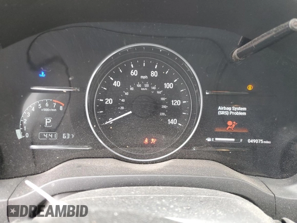 2019 Honda HR-V EX with VIN 3CZRU5H54KM729041, listed as a Copart auction lot 48437665 with 49,075 mi miles and Clean Title. Bid and sale history available at carsss.com. Image 9.
