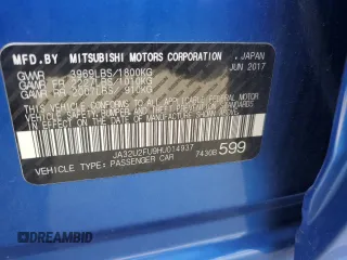 2017 Mitsubishi Lancer ES with VIN JA32U2FU9HU014937, listed as a Copart auction lot 71863564 with 90,081 mi miles and Salvage Title. Bid and sale history available at carsss.com. Image 12.