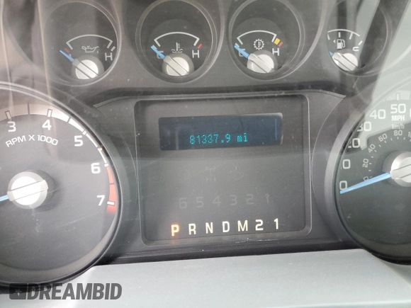 2012 Ford F-250 XL with VIN 1FTBF2A69CEC58739, listed as a Copart auction lot 51426305 with 81,337 mi miles and Salvage title. Bid and sale history available at DreamBid. Image 9.