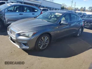 2024 Infiniti Q50 Luxe with VIN JN1EV7BR0RM631433, listed as a Copart auction lot 74363754 with 4,825 mi miles and Salvage Title. Bid and sale history available at DreamBid. Image 1.