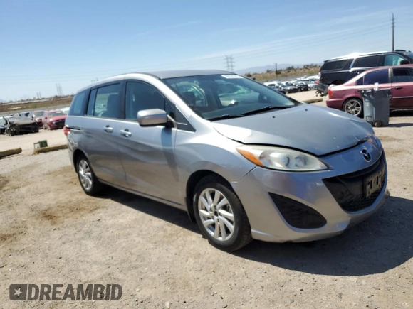 2012 Mazda 5 Sport with VIN JM1CW2BL3C0105912, listed as a Copart auction lot 50938335 with 117,479 mi miles and Salvage Title. Bid and sale history available at DreamBid. Image 4.
