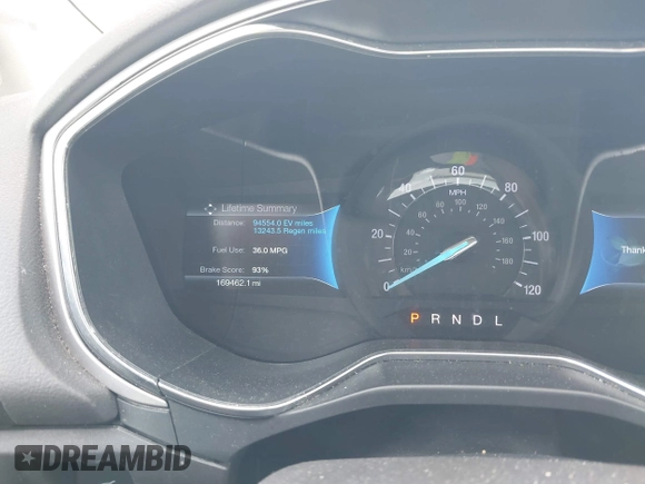 2013 Ford Fusion SE Hybrid with VIN 3FA6P0LUXDR328784, listed as a IAAI auction lot 42231399 with 169,462 mi miles and . Bid and sale history available at carsss.com. Image 7.