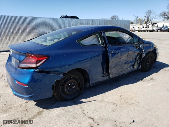 2015 Honda Civic Coupe LX with VIN 2HGFG3B51FH525042, listed as a Copart auction lot 46598605 with 95,097 mi miles and Salvage Title. Bid and sale history available at carsss.com. Image 3.