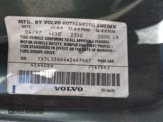 1998 Volvo S70 z VIN YV1LS5644W2447467, wystawiony jako IAAI lot #42319324 z przebiegiem 111 907 mil mil oraz . Historia ofert i sprzedaży dostępna na DreamBid. Obrazek 9.