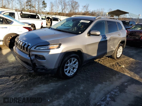 2014 Jeep Cherokee Latitude with VIN 1C4PJLCB5EW225528, listed as a Copart auction lot 41489995 with 172,391 mi miles and Salvage Title. Bid and sale history available at carsss.com. Image 1.