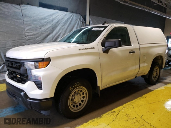 2023 Chevrolet Silverado 1500 Work Truck with VIN 3GCNAAEK4PG355102, listed as a Copart auction lot 82009594 with 72,008 mi miles and Clean Title. Bid and sale history available at DreamBid. Image 1.