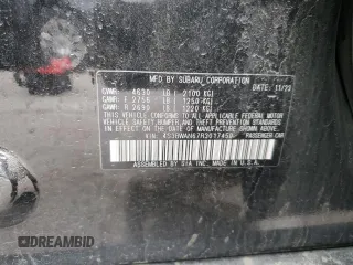 2024 Subaru Legacy Limited z VIN 4S3BWAN67R3017450, wystawiony jako Copart lot #85644724 z przebiegiem 11 125 mil mil oraz Szkoda całkowita • Salvage title. Historia ofert i sprzedaży dostępna na DreamBid. Obrazek 12.