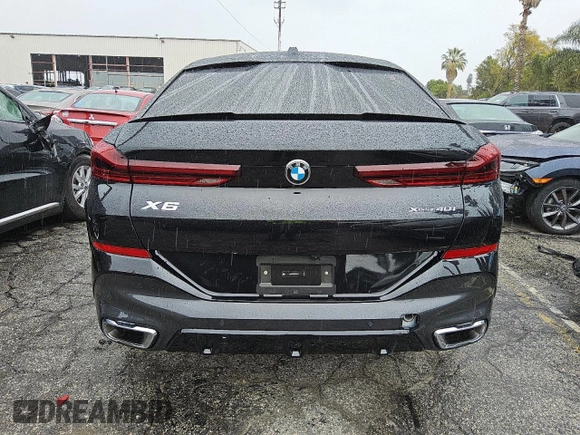 2025 BMW X6 xDrive40i with VIN 5UX33EX02S9W96445, listed as a Copart auction lot 49063285 with 0 mi miles and Clean Title. Bid and sale history available at carsss.com. Image 6.