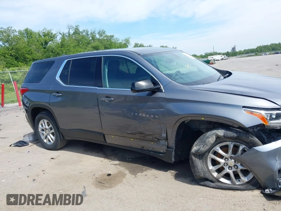 2020 Chevrolet Traverse LS with VIN 1GNERFKW1LJ189439, listed as a IAAI auction lot 42160909 with 102,583 mi miles and . Bid and sale history available at DreamBid. Image 13.
