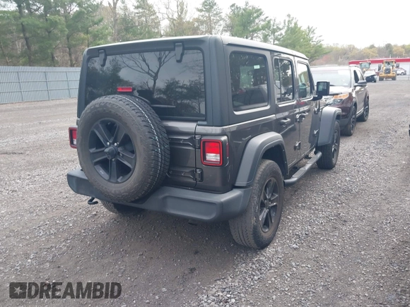 2021 Jeep Wrangler Unlimited Willys with VIN 1C4HJXDN5MW683251, listed as a IAAI auction lot 42075844 with 42,340 mi miles and . Bid and sale history available at DreamBid. Image 4.