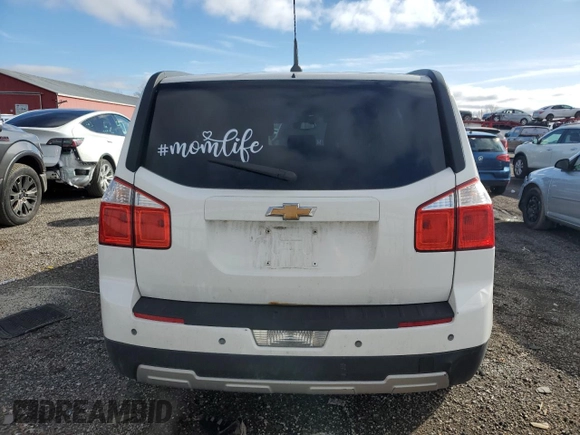 2012 Chevrolet Orlando 1LT z VIN KL77P2EM3CK586541, wystawiony jako Copart lot #49203245 z przebiegiem 121 436 mil mil oraz Tytuł czysty. Historia ofert i sprzedaży dostępna na DreamBid. Obrazek 6.