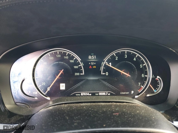 2018 BMW 6 Series 640i xDrive with VIN WBAJV6C58JBK06797, listed as a Copart auction lot 51193794 with 87,614 mi miles and Non Repairable. Bid and sale history available at carsss.com. Image 9.